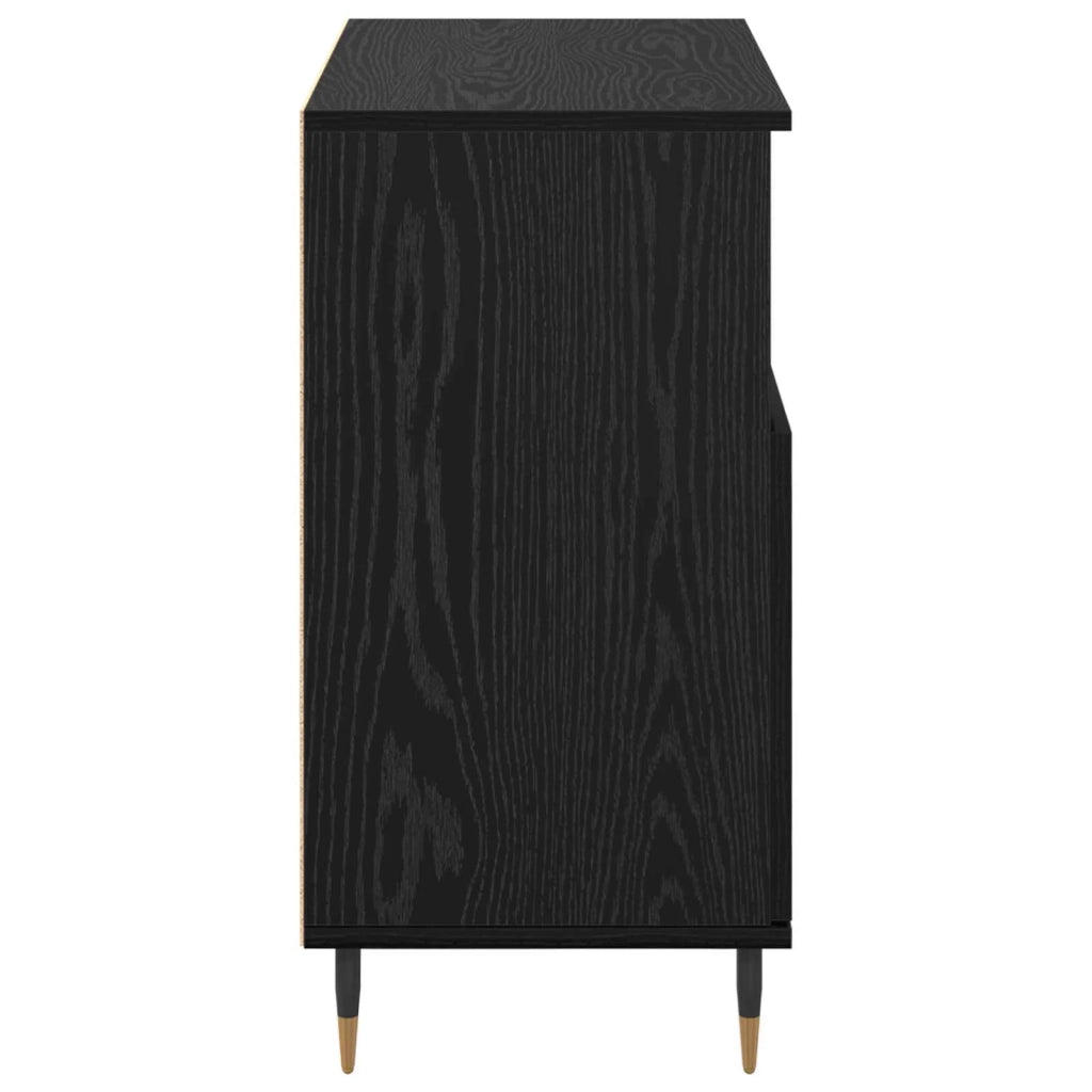 Credenza | Madia | Buffet da pranzo | Armadio da pranzo Rovere Nero 60 x 35 x 70 cm