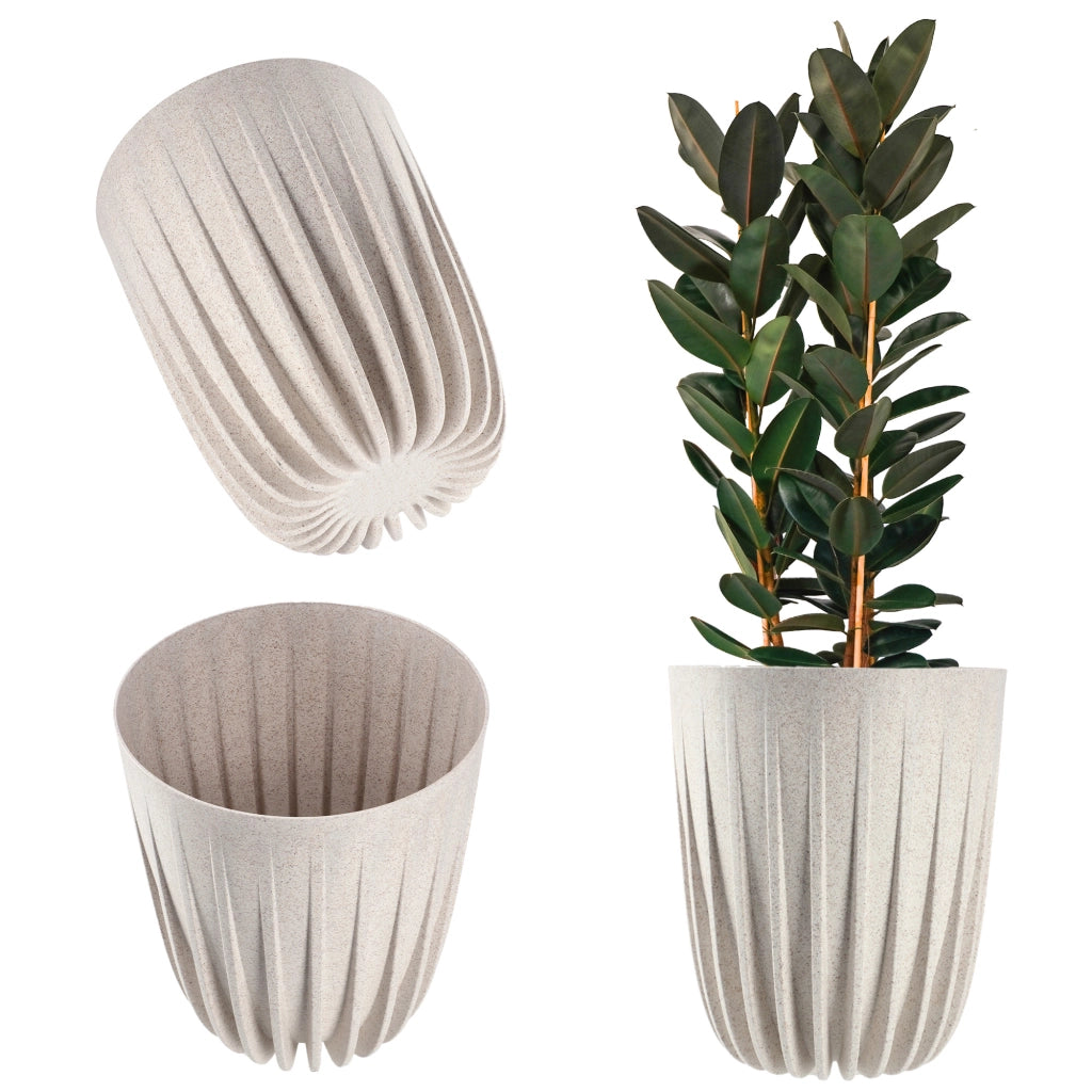Vaso da fiori KADAX con inserto, rotondo, 25x30 cm, con coperchio in plastica.