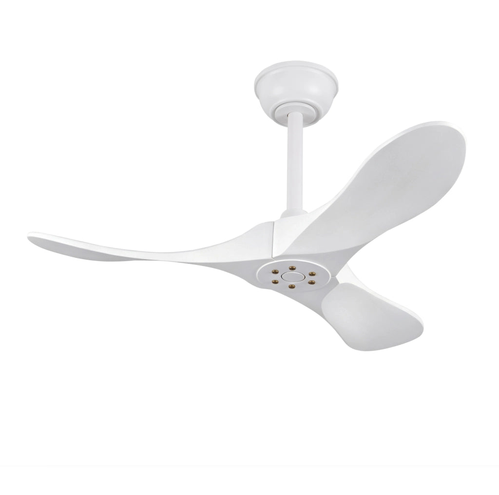 VENTILATORE DA SOFFITTO 91,4 cm Bianco 3 Pale in Legno Massello con Telecomando