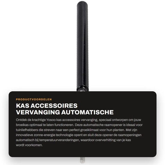 Accessori per sostituzione - Apertura automatica della finestra - Energia solare - Nero - Materiale di alta qualità - Ideale per serre - Adatto per...