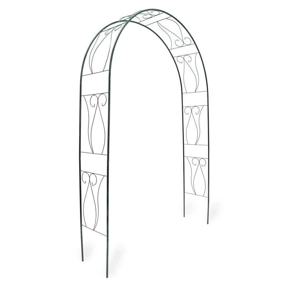 Arco per rose supporto decorativo giardino 233 x 100 x 50 cm in acciaio nero 13_0003177