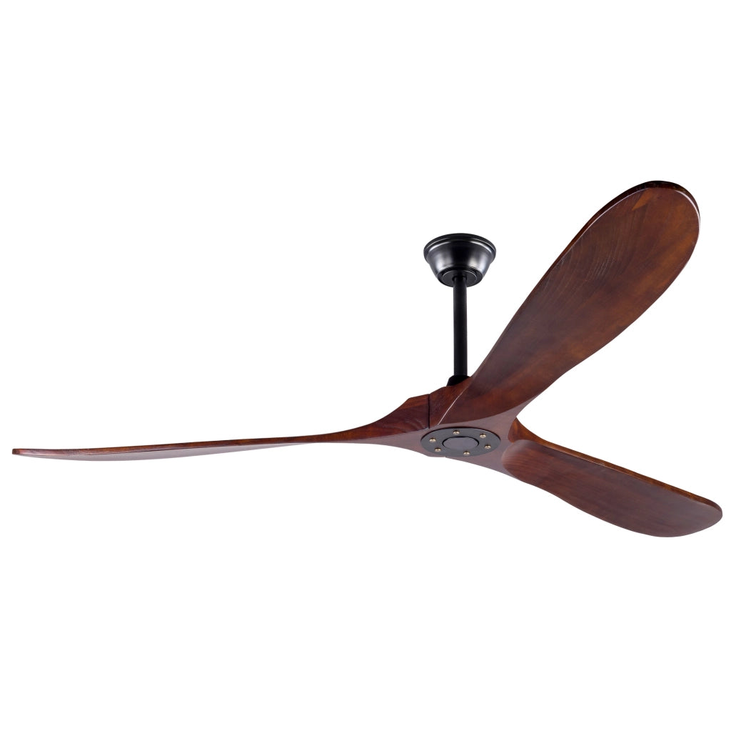 Ventilatore da soffitto ULEVR senza luce con telecomando, 6 velocit¨¤ e motore reversibile, nero e noce scuro