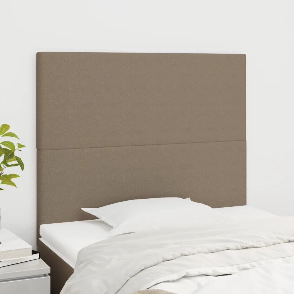 Testiera | Testata per letto tortora 100x5x118/128 cm in tessuto