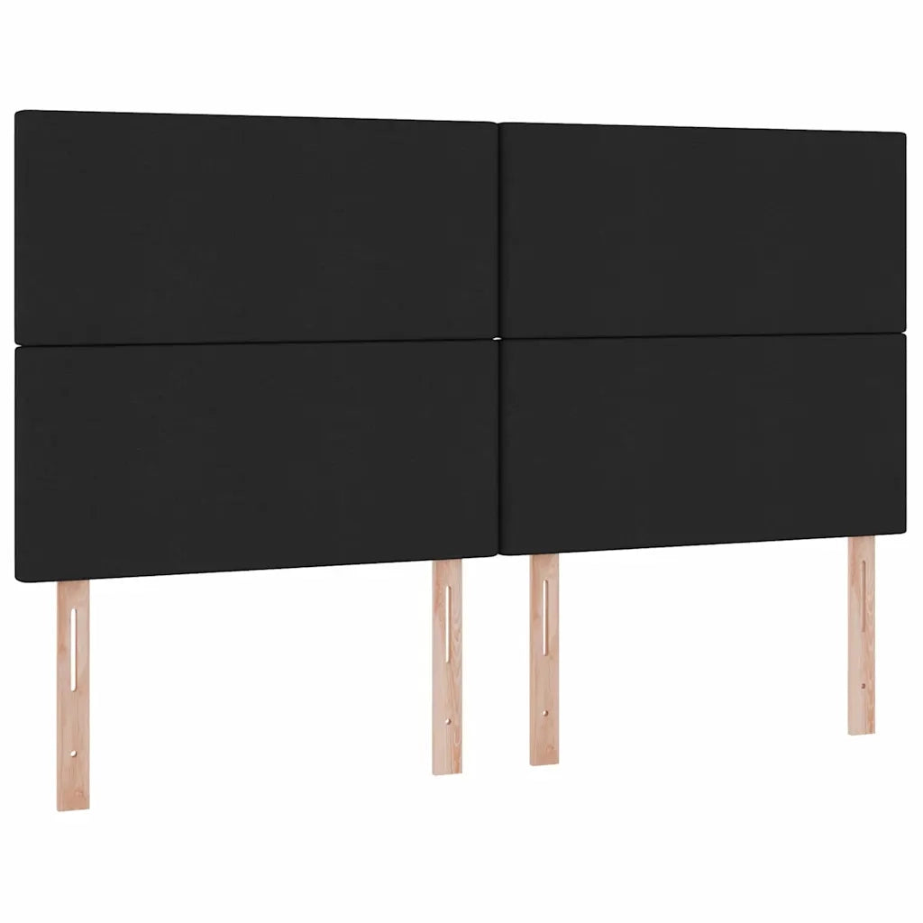 Letto con strisce LED con testiera Nero 200 x 200 cm Tessuto 3372829