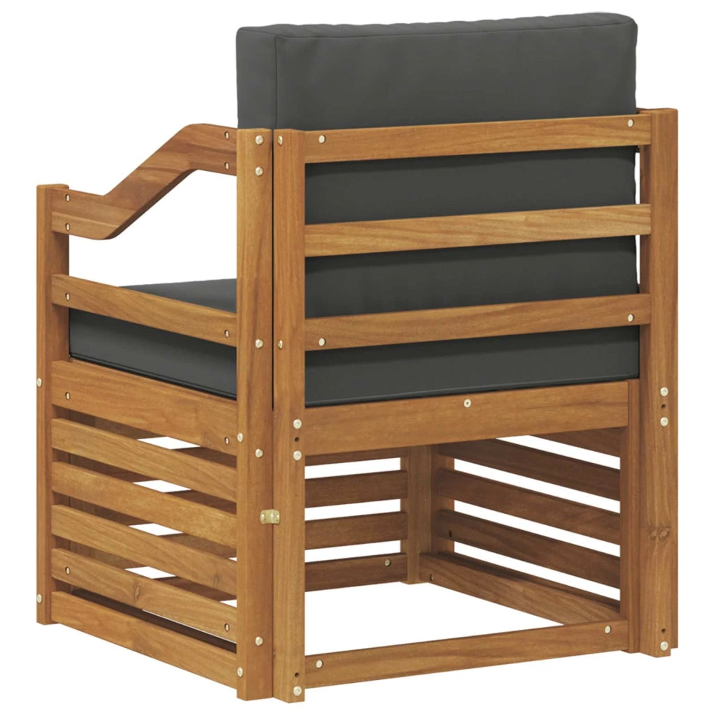 Set di divani da esterno Legno di Acacia Massello e Poliestere 3436372