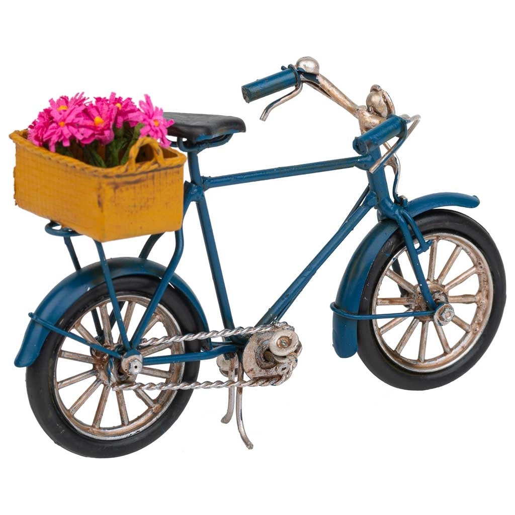 Bicicletta in metallo blu 16x7x10h