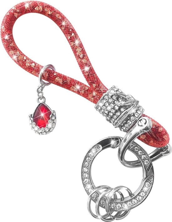 Accessori per auto con pietre stradali - Accessorio per donne in cristallo rosso.