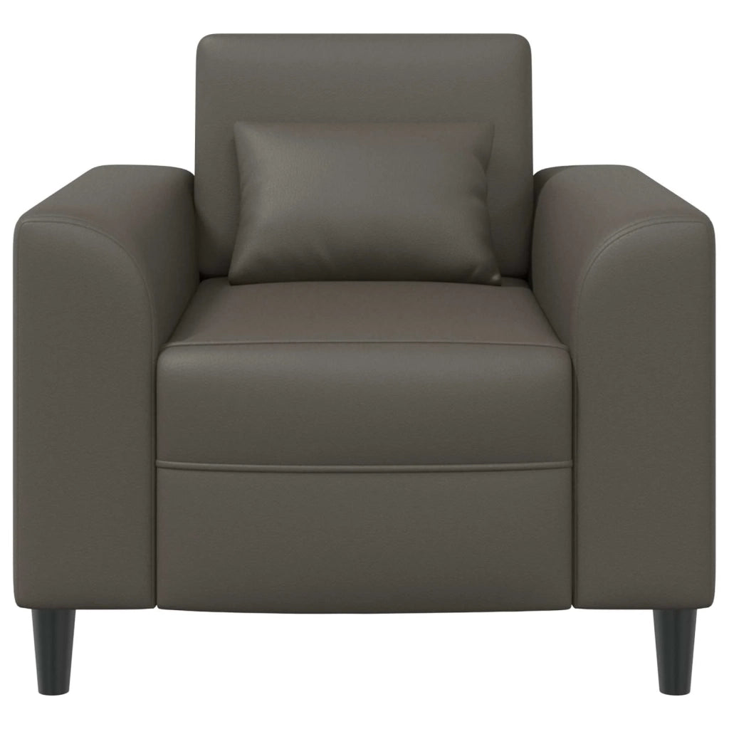 Poltrona Grigio Similpelle 42042469