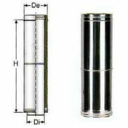 Inox doppia parete elemento tele scopico l.340-550 d.400