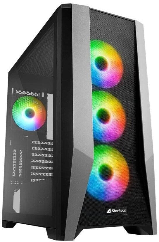 Sharkoon case tg7m rgb atx vetro temperato, 7 slot espansione, 3x120mm fan front, 1x120mm fan rear