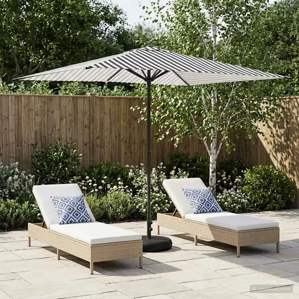 Ombrellone da giardino-Parasole da Giardino con Base 200 x 300 cm Poliestere 876970