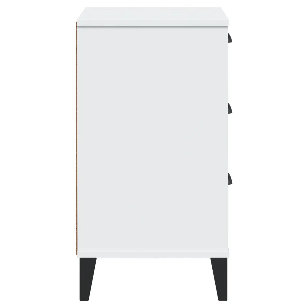 Comodino-Tavolino da notte VIKEN Bianco in Legno Multistrato 450044