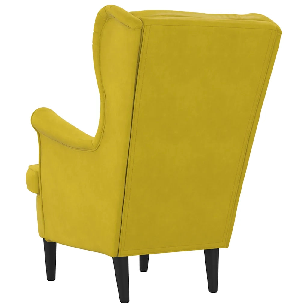 Poltrona Giallo Senape in Velluto 324066