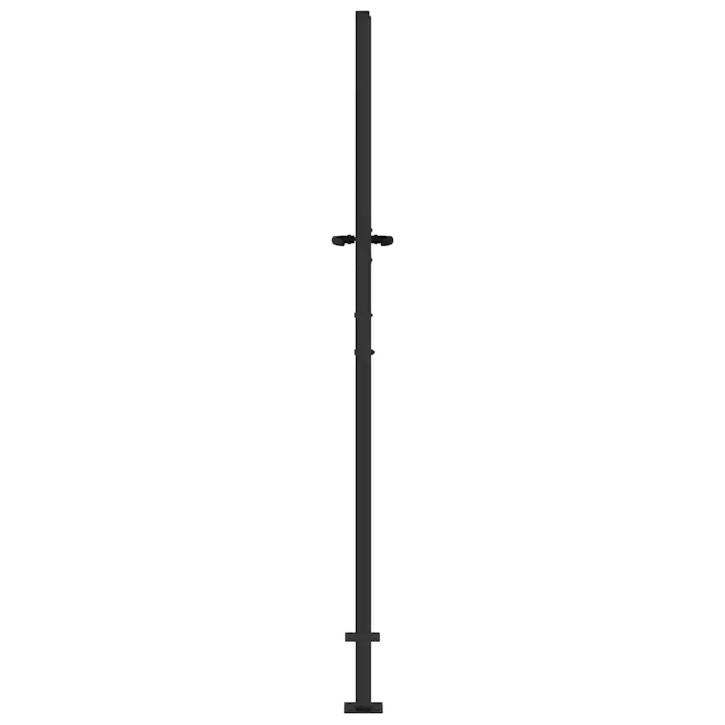 Cancello da giardino con blocco Nero 110 x 205 cm