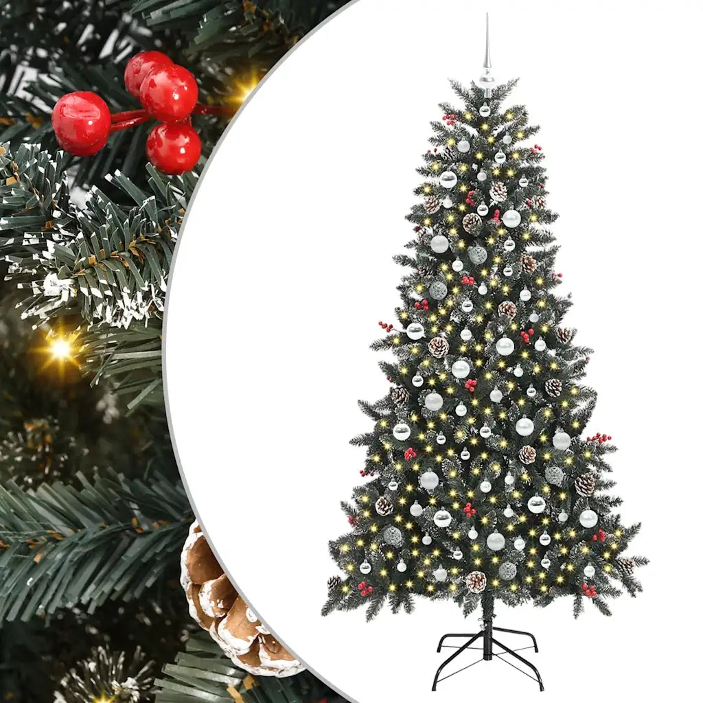Albero di Natale artificiale con 300 LED Verde 210 cm 3395897