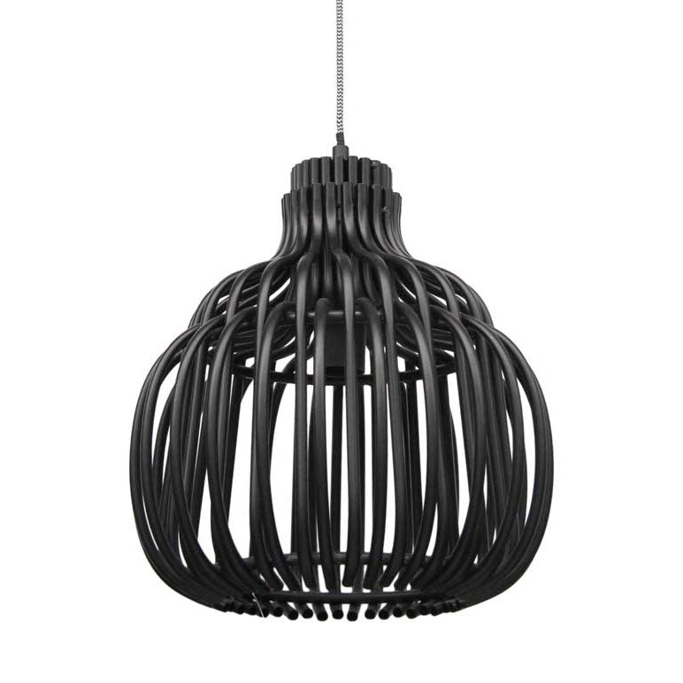 LAMPADARIO A CADUTA IN STILE MODERNO 30X80 CM  COLORE NERO