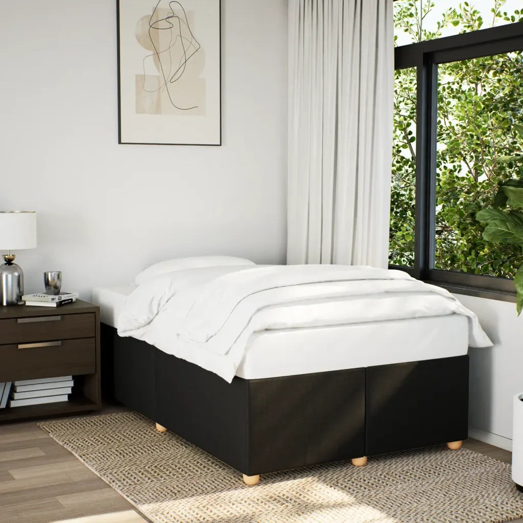 Giroletto senza Materasso-Struttura Letto Nero 120x200 cm Tessuto 347447