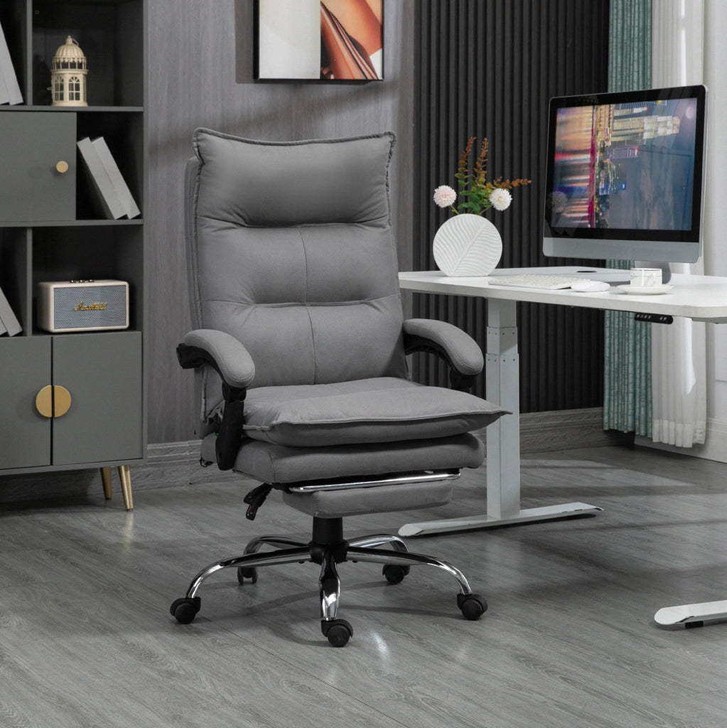 Sedia da ufficio ergonomica con massaggio e poggiapiedi