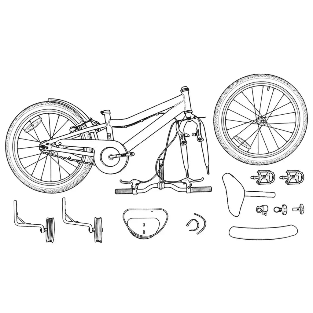 Bicicletta per Bambini 12 Pollici per bambini di 2-4 anni 42009438
