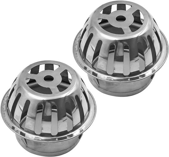 Set di 2 protezioni per getto d'acqua per tubo di scarico e getto d'acqua - Filtro contro la polvere fogliare e la muffa - Adatto per tubi con diametro di 78-98 mm
