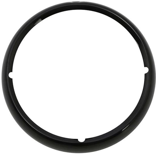Adattatore di Lampo Anteriore in Plastica ABS - Nero - Adatto per Harley Davidson Touring Road King Electra Glide Street Glide Tri Glide - 7 Pollici