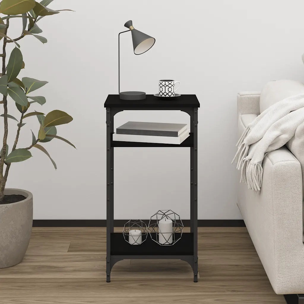 Tavolino | Tavolo laterale Nero 40x30x75 cm in Legno Multistrato
