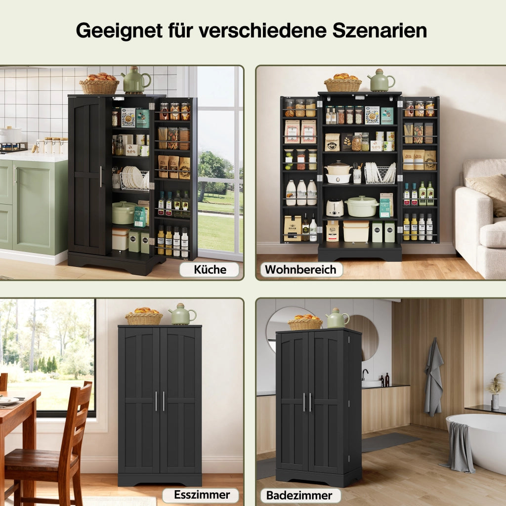 Mobile contenitore in MDF nero con luce LED a sensore