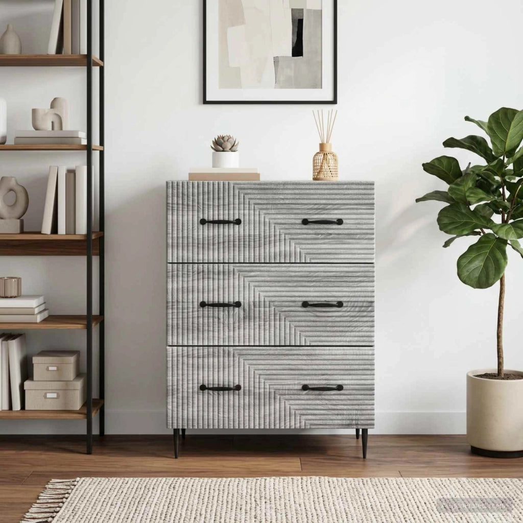 Mobile con Cassetti Sonoma grigio 66 x 34,5 x 89,5 cm 894841