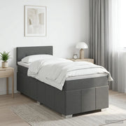 Letto box spring con materasso Grigio Scuro 100 x 200 cm 3451144