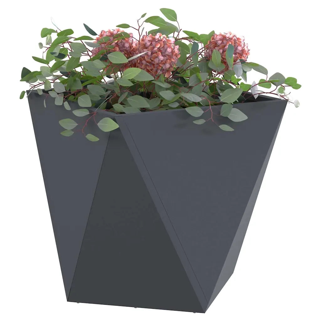 Fioriera | Cassetta per fiori | Vaso Antracite 50 x 50 x 50 cm Acciaio