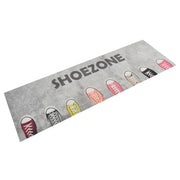 Tappeto da cucina lavabile design elegante 180 x 60 cm antiscivolo comodo in velluto grigio 02_0046054