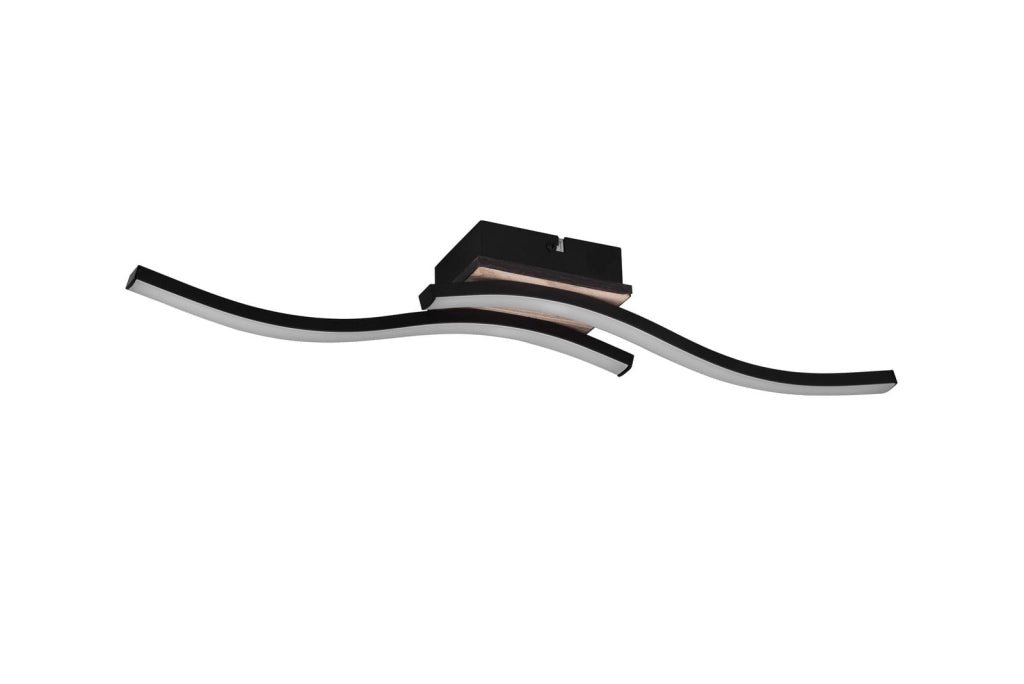 Plafoniera ROUTE LED 5W 3000K nero/marrone RL 56cm