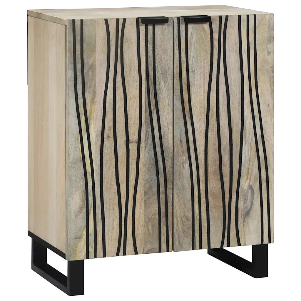 Credenza Bianco 60 x 33,5 x 75 cm Legno di mango massello 4017974
