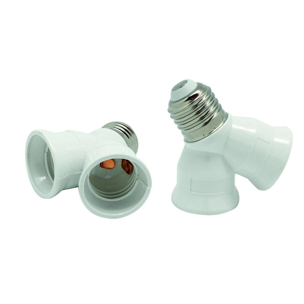 Portalampada Sdoppiato E27 Electarline Termoplastico Bianco 4 Pezzi