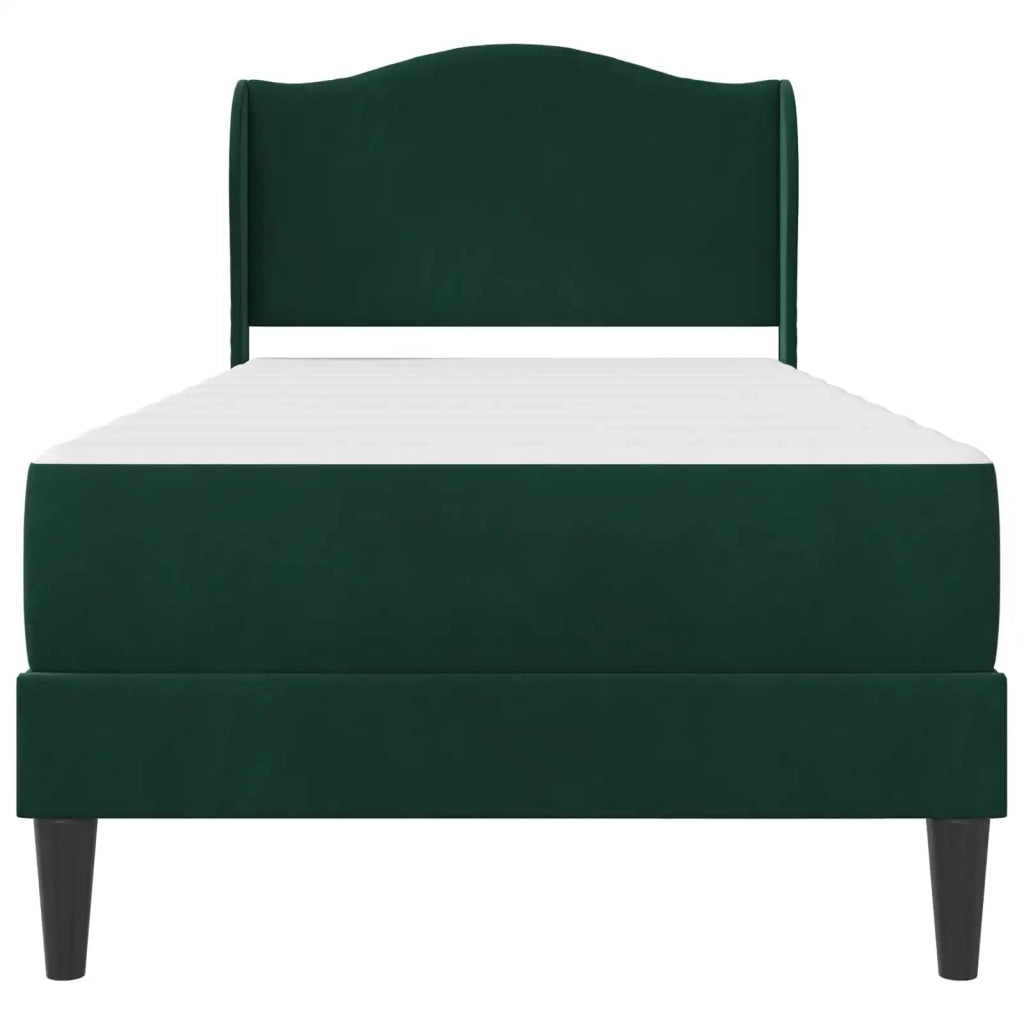 Struttura del letto con stoccaggio e testata Verde Scuro 3415186