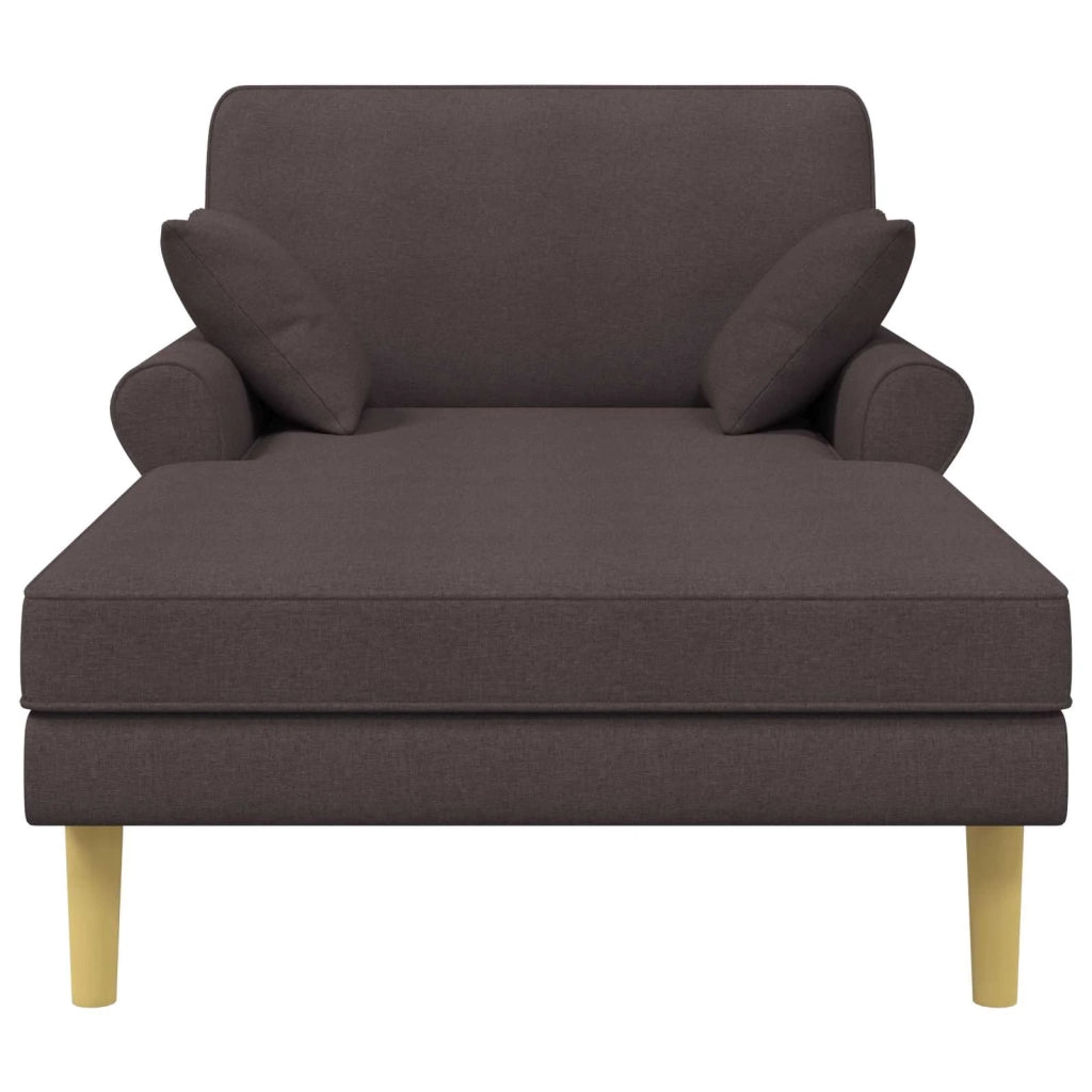 Chaise longue Marrone Scuro Tessuto 42048085