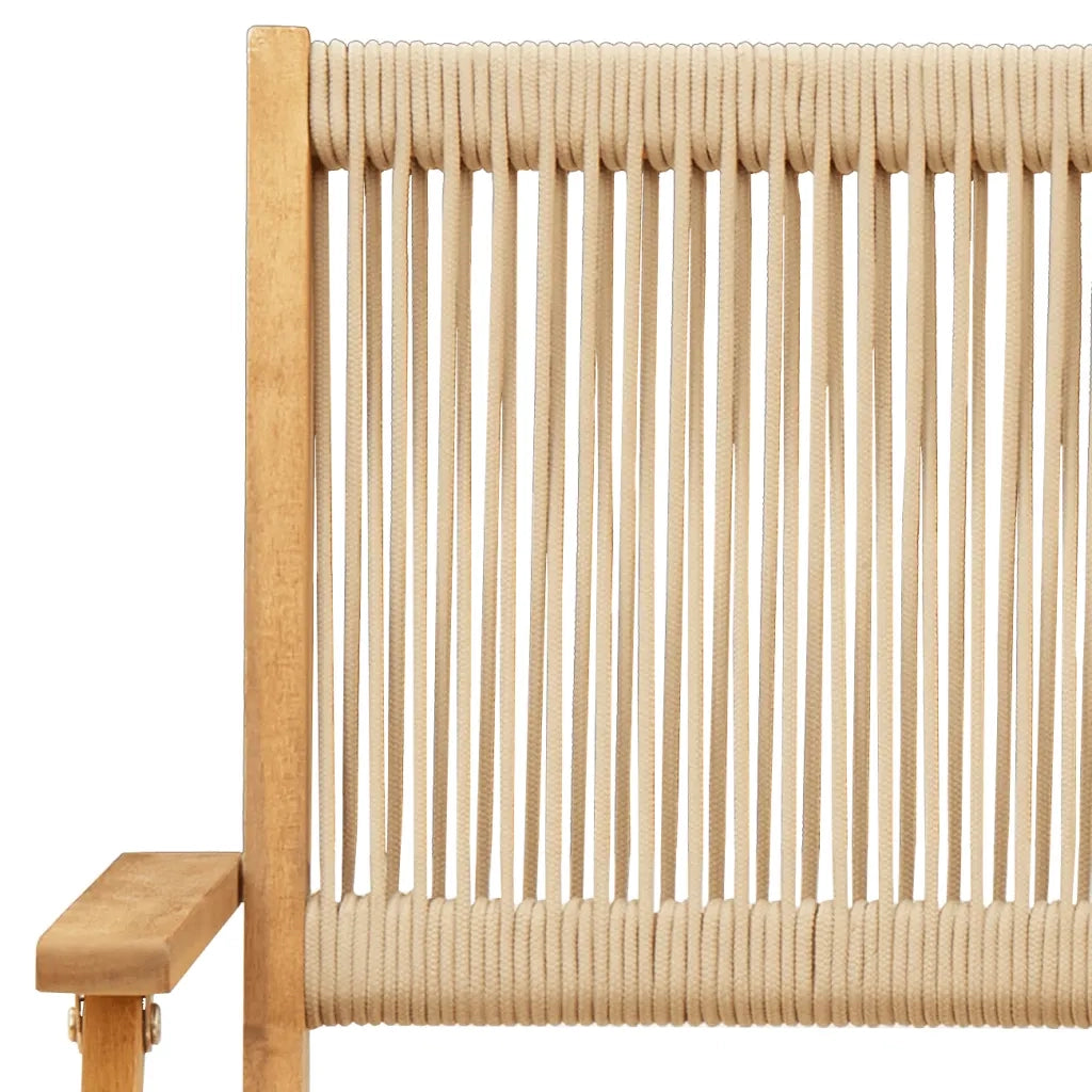 Set da Bistrot 3pz Beige in Polipropilene e Legno Massello 3281807