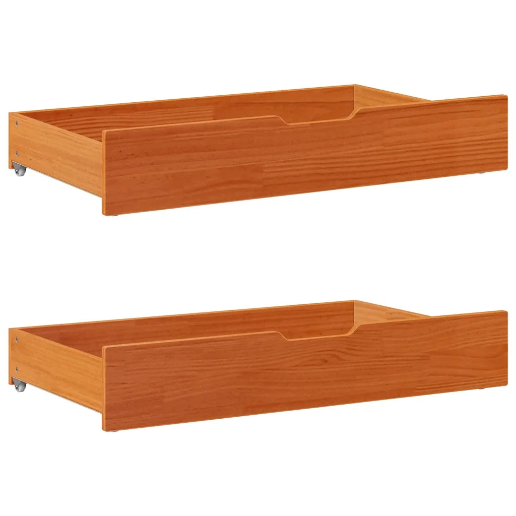 Letto senza Materasso-Struttura Letto Marrone Cera 200x200 cm in Legno di Pino 166231