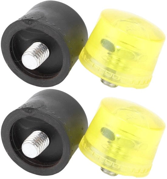 Set di punte di sostituzione in gomma per Slaghamerpunt - Punta di sostituzione in plastica - Slagkop - Resistente allo shock - Antiscivolo - Accessori di montaggio M10x1 - Accessori di montaggio per Slaghamerpunt