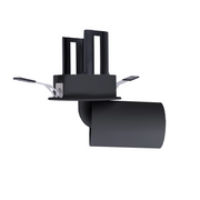 Faretto incasso tondo nero orientabile LED 9W Maxlight