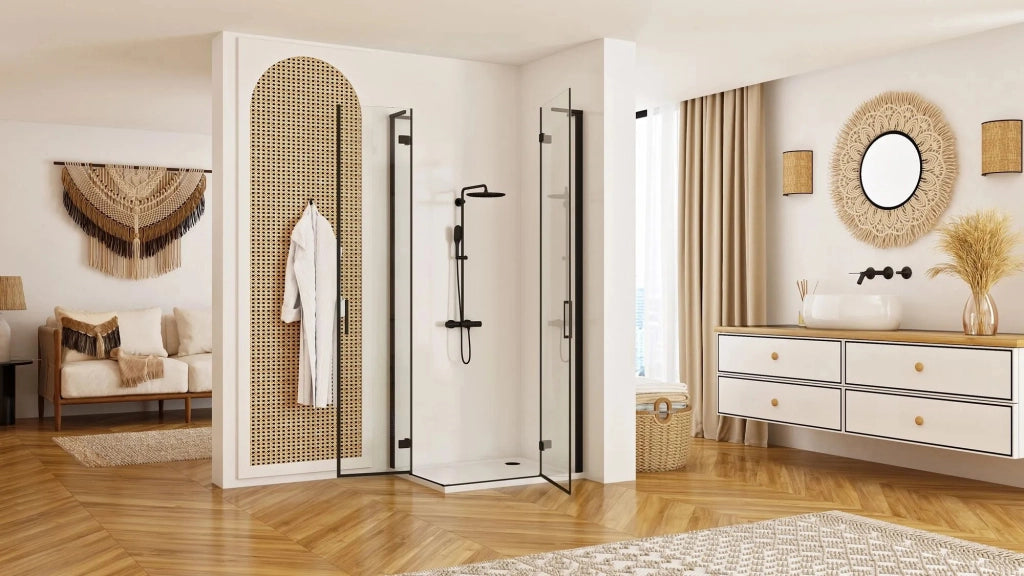 Cabina Doccia Rea Hugo Double Black 90x90