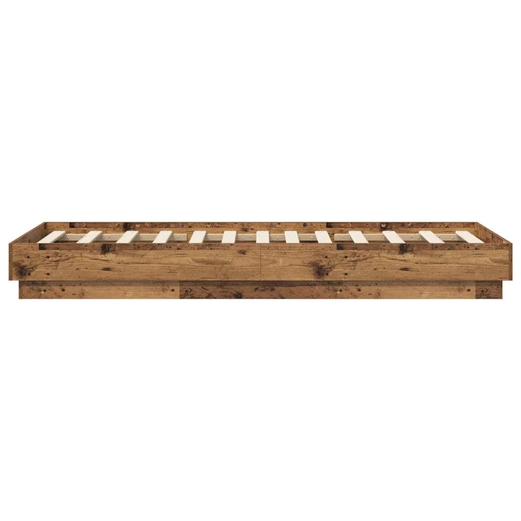 Letto con LED Legno antico 80 x 200 cm Legno ingegnerizzato 8009006