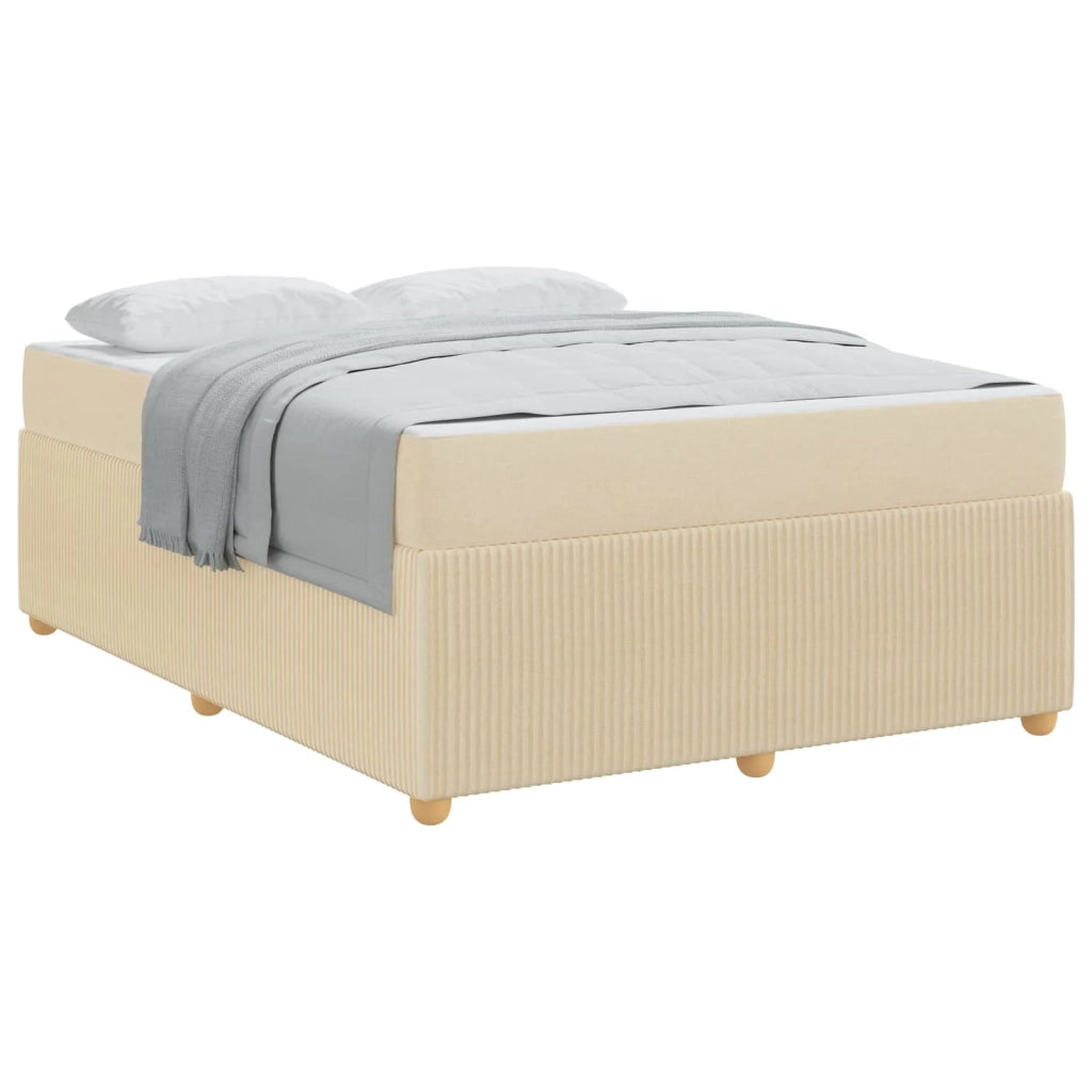 Struttura del letto con materasso-Giroletto Crema 140 x 200 cm Tessuto 925786