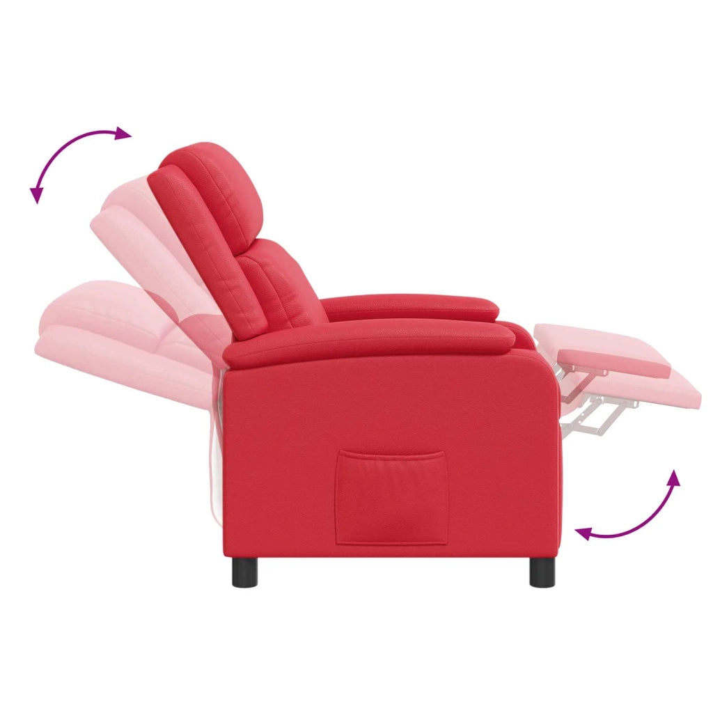 Poltrona Massaggiante Rosso Similpelle 42034866