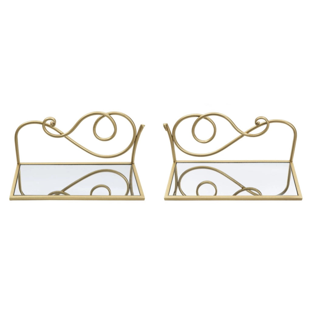 Mensola VKH226, Oro, Metallo, 41,5x18x20,5 cm