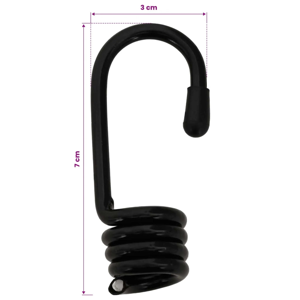 Corde Bungee con Ganci 8 mm Nero PP e gomma 42047660