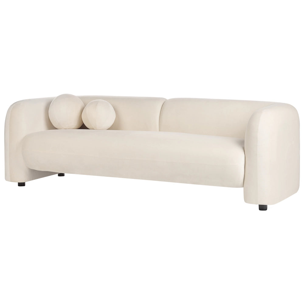 Set da salotto composto da divano e poltrona in velluto bianco sporco 4 posti con cuscini aggiuntivi stile glamour retrò soggiorno