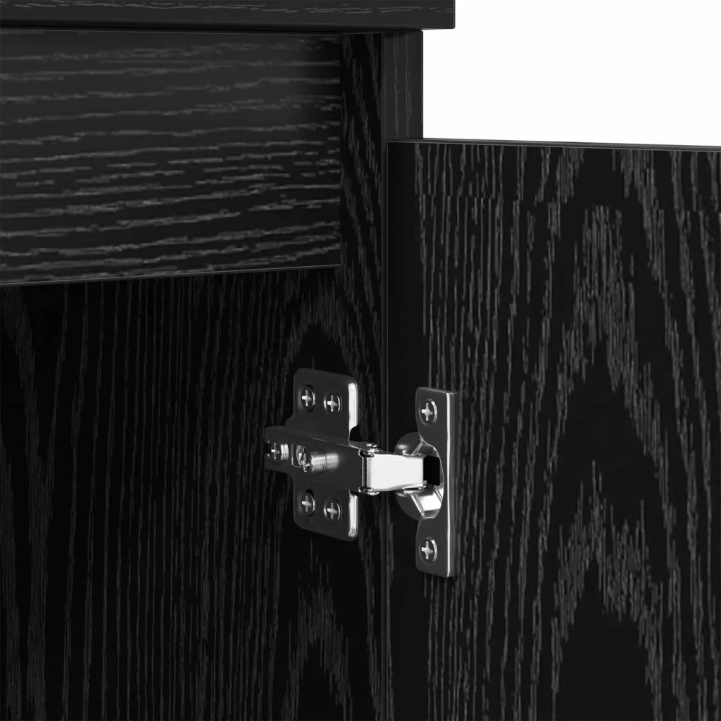Credenza | Madia | Buffet da pranzo | Armadio da pranzo Rovere Nero 60 x 35 x 70 cm