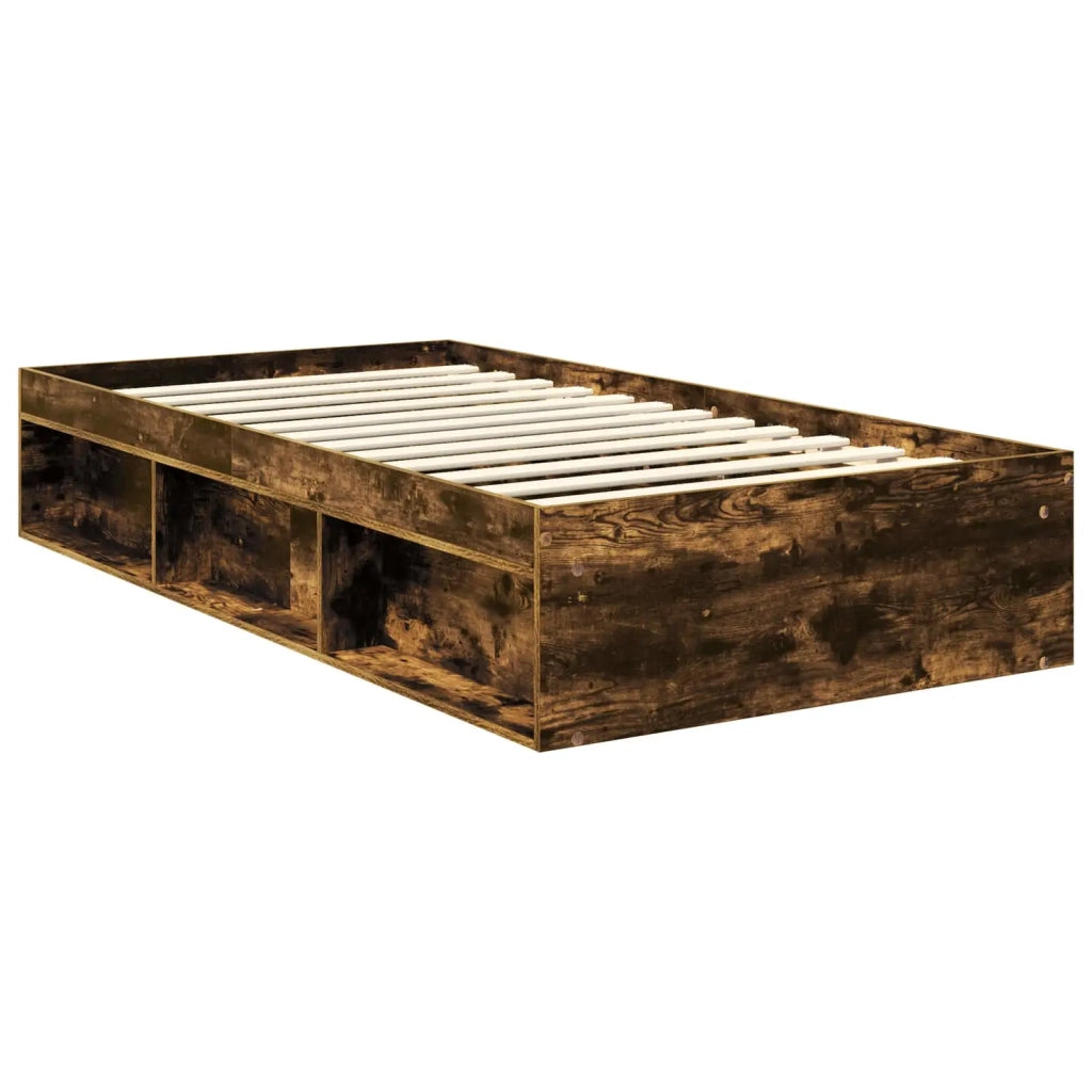 Struttura del letto Rovere fumé 100 x 200 cm Pino massello 3410640