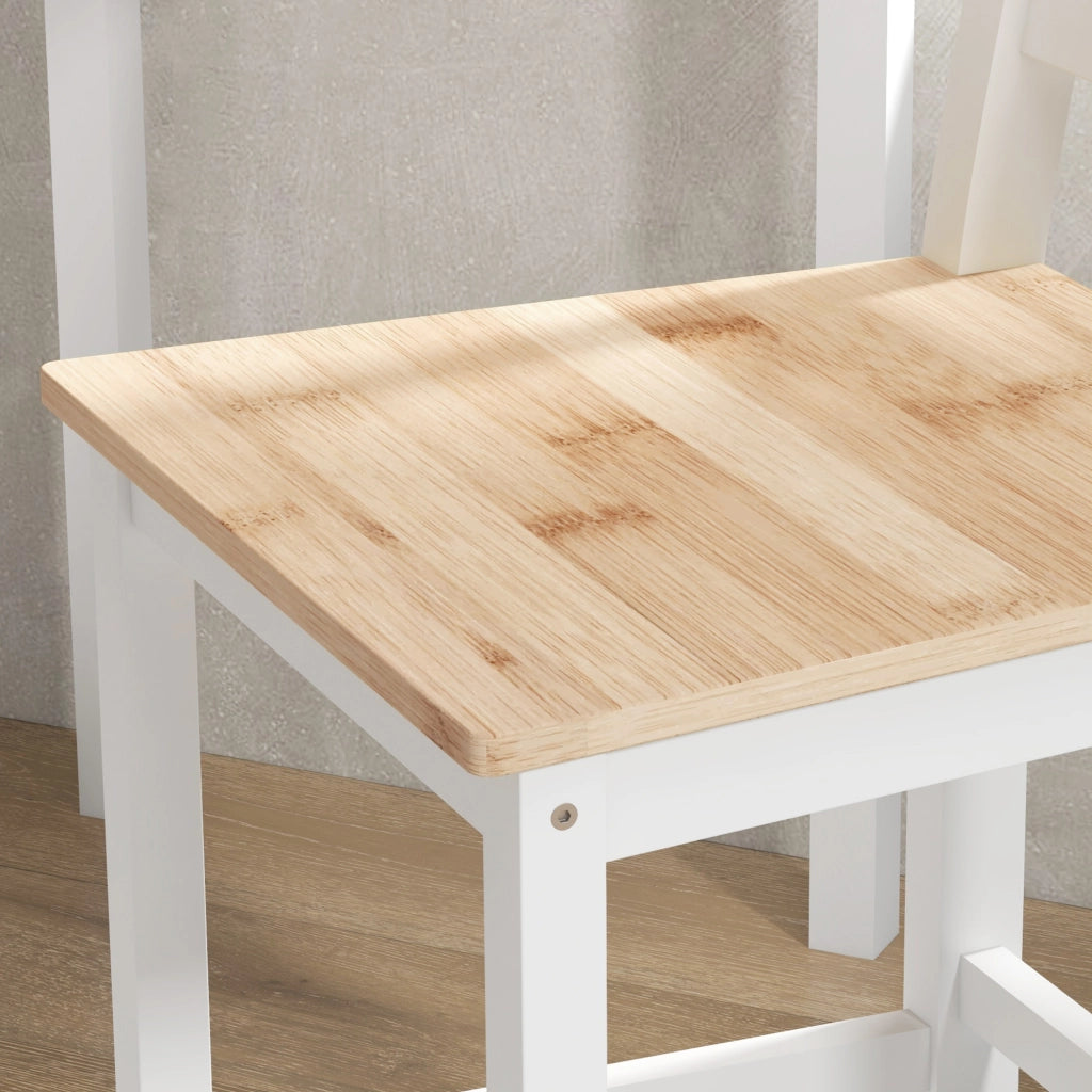 Set 2 sgabelli da bar ¨C Minimal ¨C bianco e legno naturale 41x46x97,5cm
